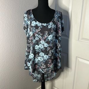 Torrid Blue Multicolor Top - Size 1/1X